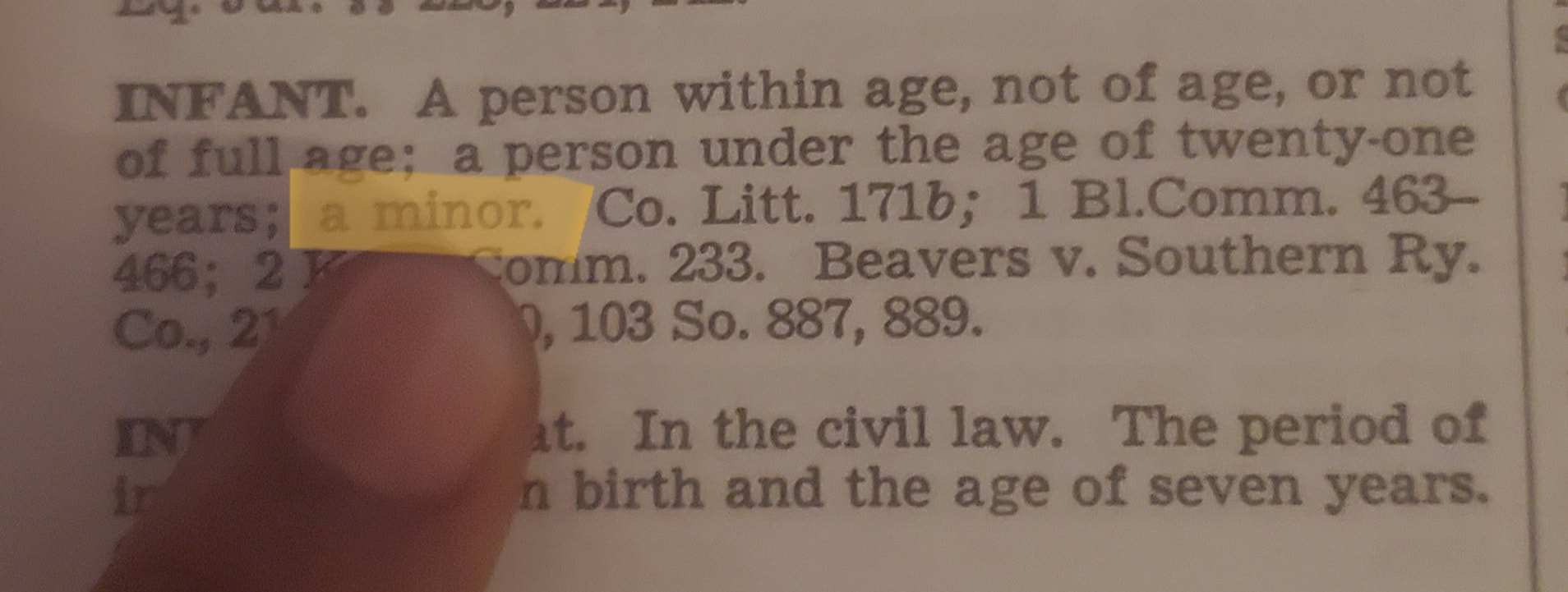 legal definition of INFANT
